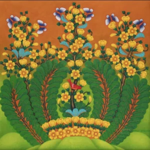 Flower Series2, 48'’ x 48, Acrylic on canvas