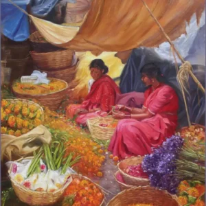 Everyday Blossoms - Oil on Canvas By Vivek Vadkar