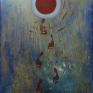 Making of Goddess II Acrylic on Canvas 5X4 Feet