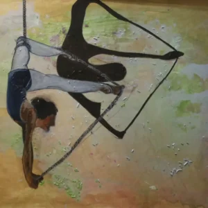 Strained Roles Acrylic on Canvas 4X3 Feet