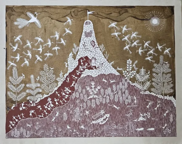 Warli painting 2 By Anil Vangad